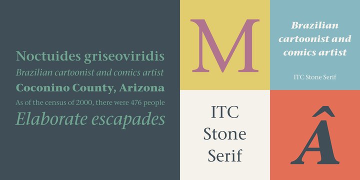 ITC Stone Serif Semibold Italic Font preview